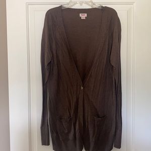 Mossimo brown cardigan size XXL